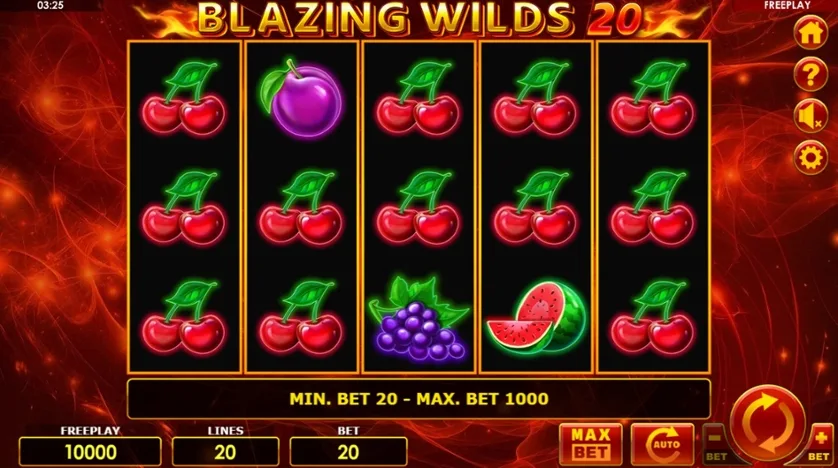 Blazing Wilds 20 slot