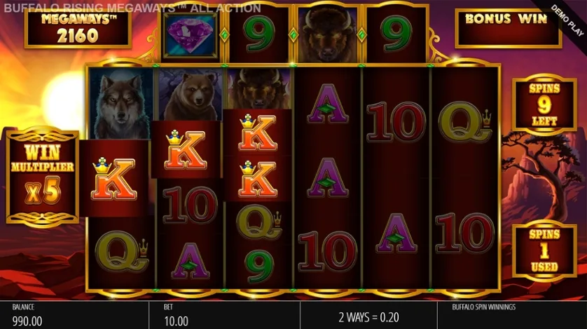 Buffalo Rising Megaways All Action slot
