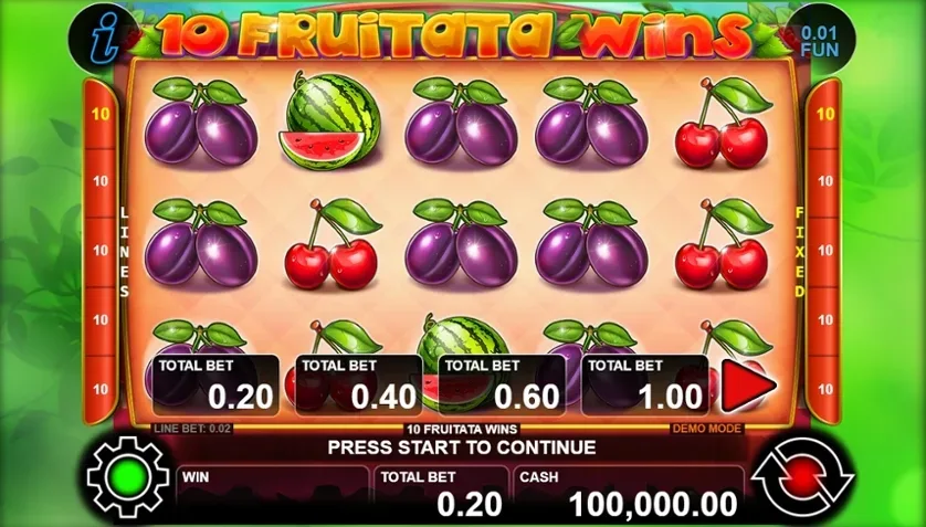 10 Fruitata Wins slot