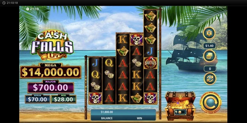 Cash Falls Pirate S Trove slot