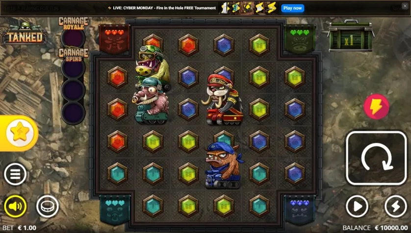 Tanked slot