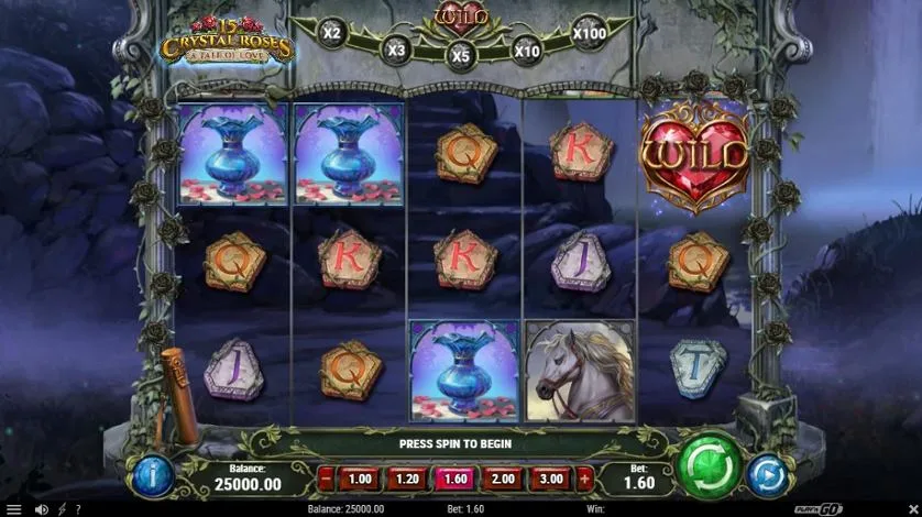 15 Crystal Roses A Tale Of Love slot