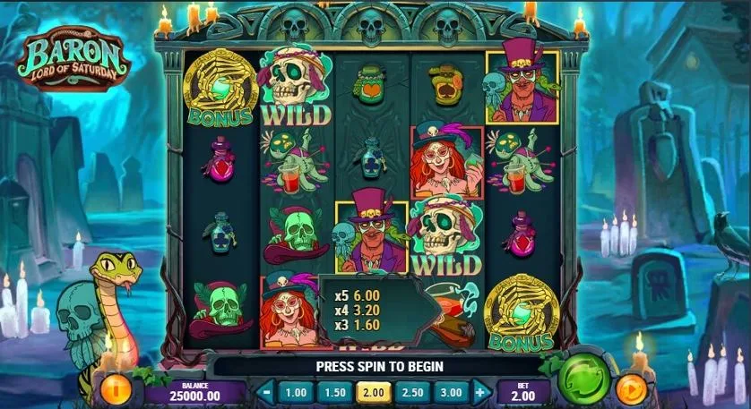 Baron Lord of Saturday slot