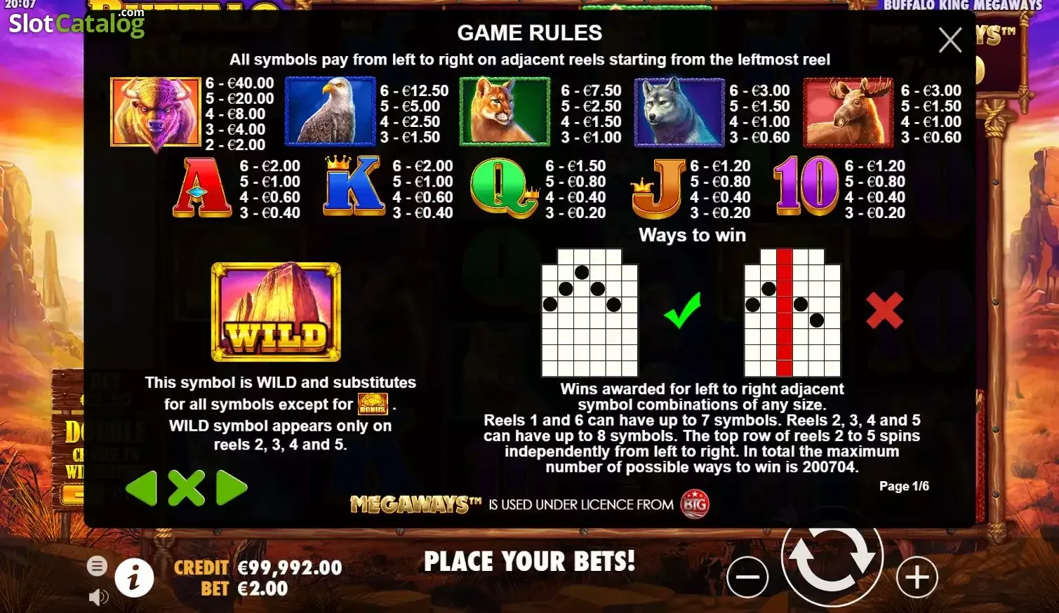Buffalo King Megaways slot