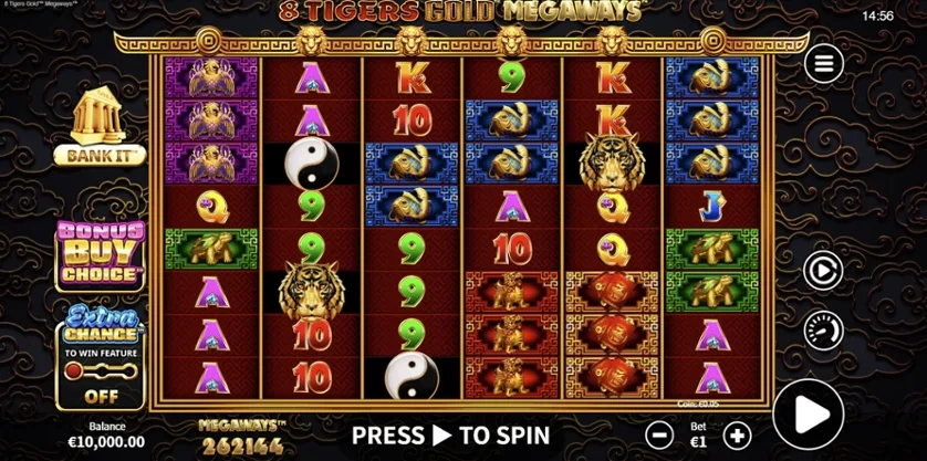 8 Tigers Gold Megaways slot