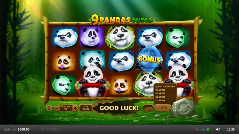 9 Pandas on Top slot