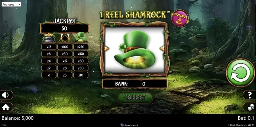1 Reel Shamrock slot
