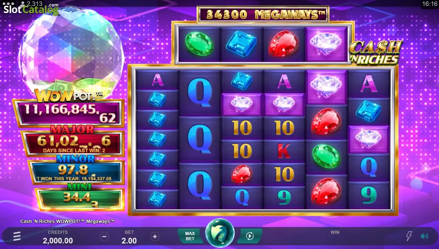 Cash N Riches Wowpot Megaways slot